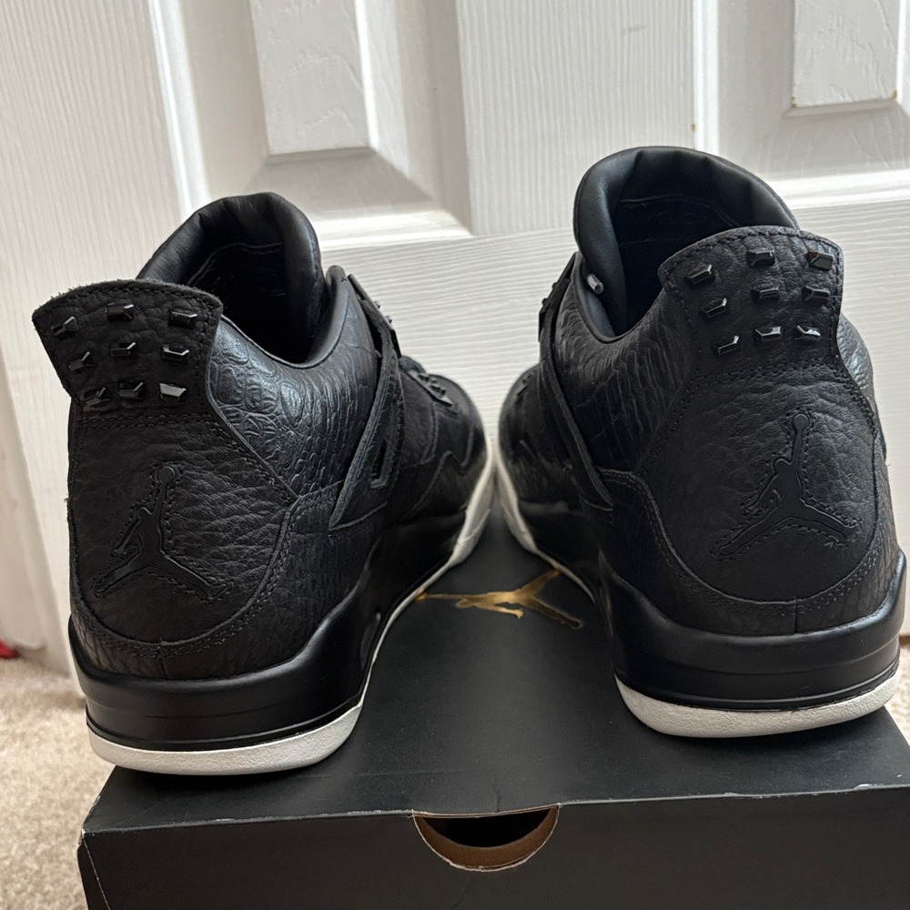 Size 13 Jordan 4 Black Pony Hair(Premium Jordan Series) - Picture 6 of 8